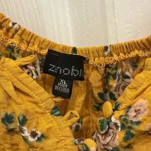 Zenobia Yellow Floral Top